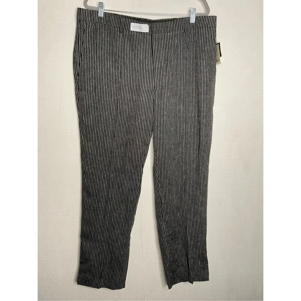 Cubavera Men's 40 x 32 Mini Stripe Linen Pant‎ Summer Vacation Trousers